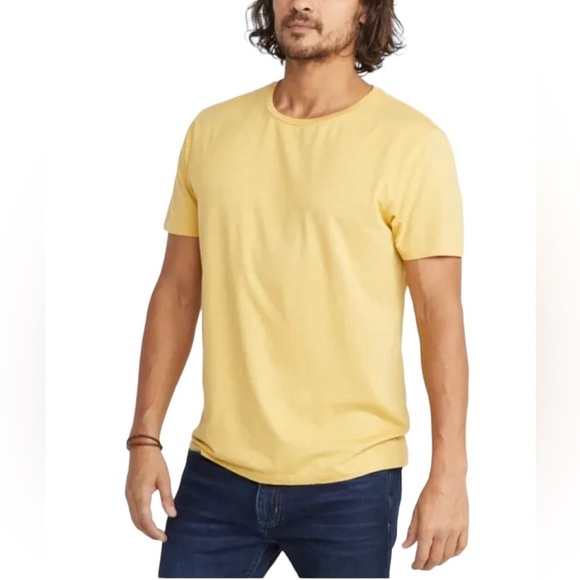 Marine Layer Other - Marine Layer Mens Yellow Signature T-Shirt Size Large